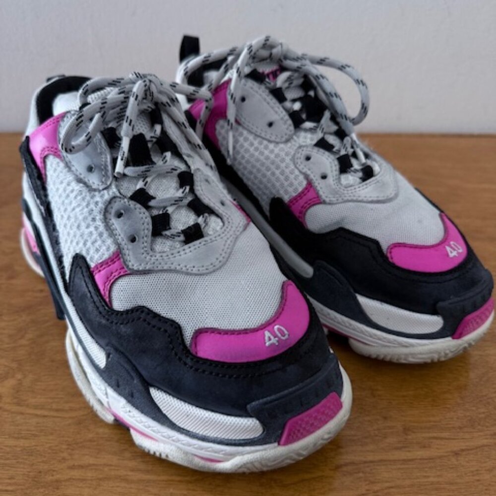 Balenciaga Triple S Pink/Black Sneakers - Women's 10 EU 40